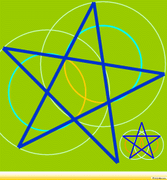 5 point star - Green Pentacle (compact) design 
