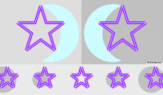  Myltiple 5 point stars - Moon Month design 