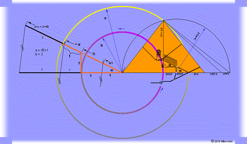  Great Pyramid in Golden Eye Blue design 