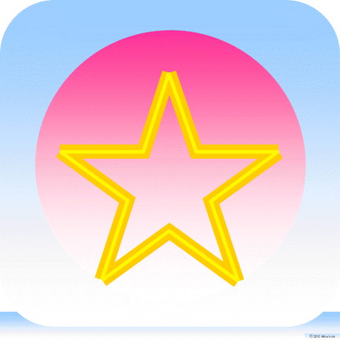  five point star in Candy Planet design 