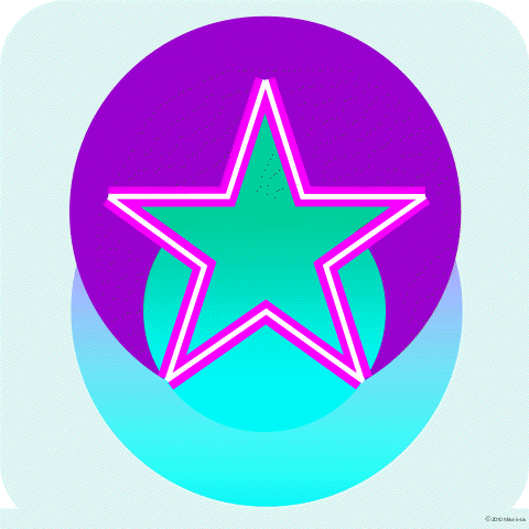  Five point star in Ocean Of Night design or Abyss design (with a different background)  