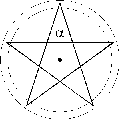 Pentacle with two rings (orbits) 