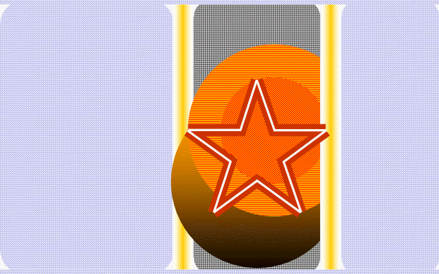5-point star in vertical symmetry